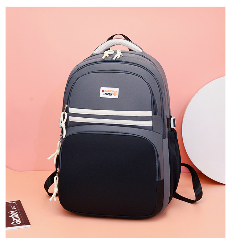 新款超大容量学生包男女同款双肩包高颜值简约初高中校园书包详情图25