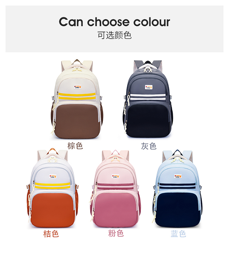 新款超大容量学生包男女同款双肩包高颜值简约初高中校园书包详情图12