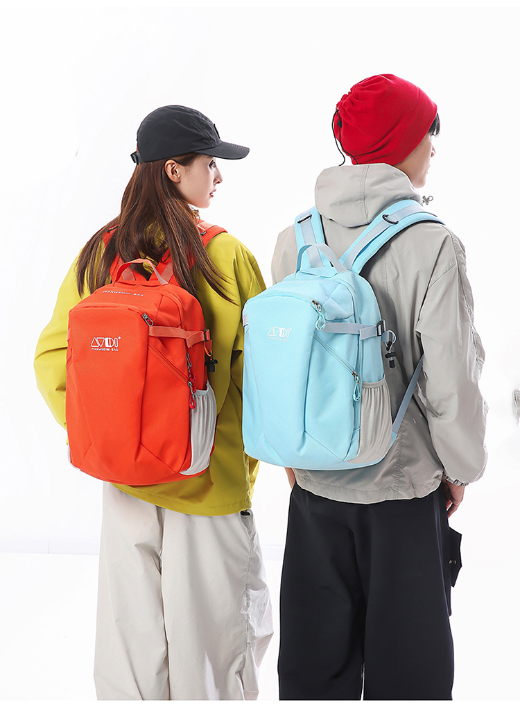 蓝色背包 便携轻便款 休闲旅行包详情图17