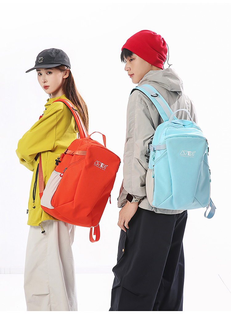 蓝色背包 便携轻便款 休闲旅行包详情图16