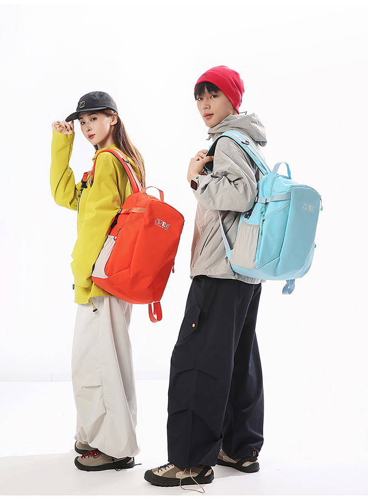 蓝色背包 便携轻便款 休闲旅行包详情图19