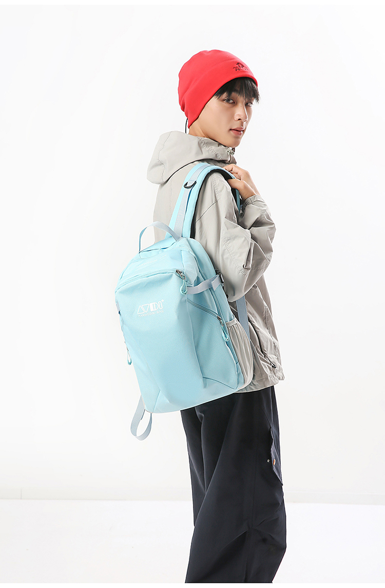 蓝色背包 便携轻便款 休闲旅行包详情图11