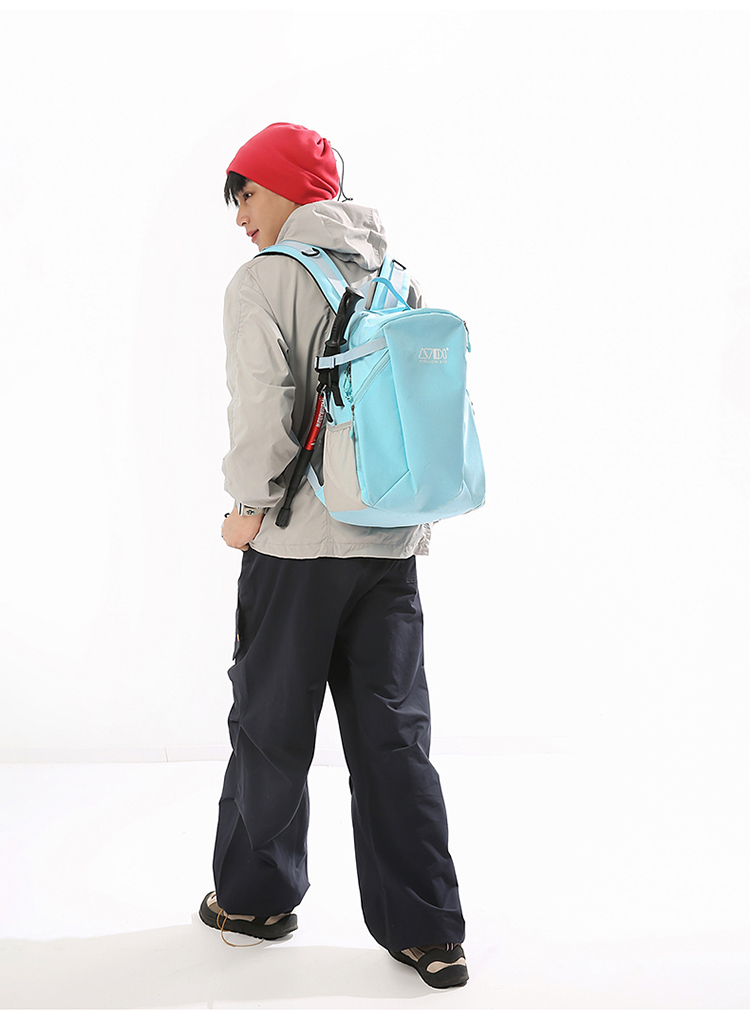 蓝色背包 便携轻便款 休闲旅行包详情图14