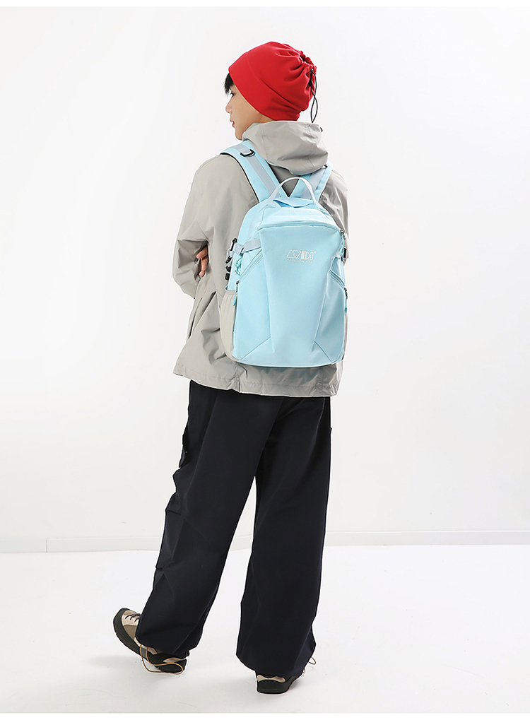 蓝色背包 便携轻便款 休闲旅行包详情图12