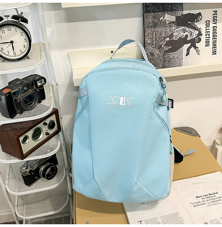 蓝色背包 便携轻便款 休闲旅行包详情图46