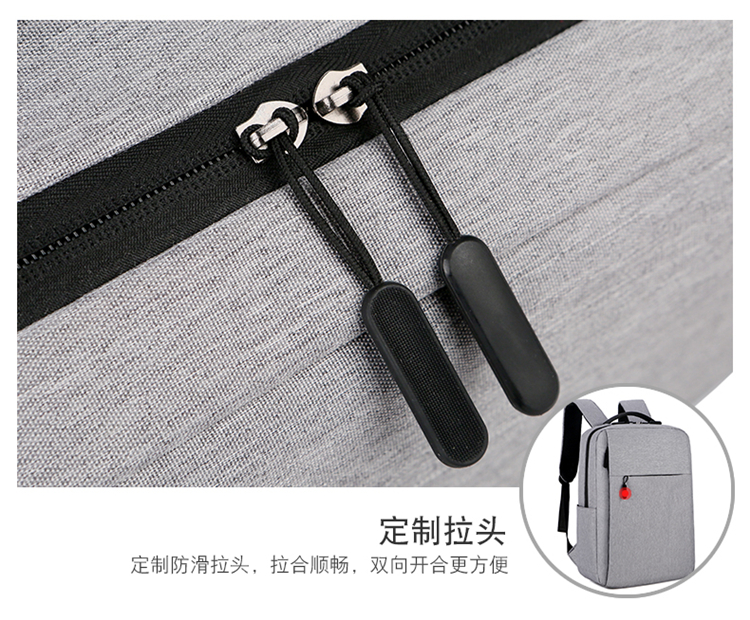 灰色双肩包 防水耐磨 大容量 学生书包 电脑背包详情图41